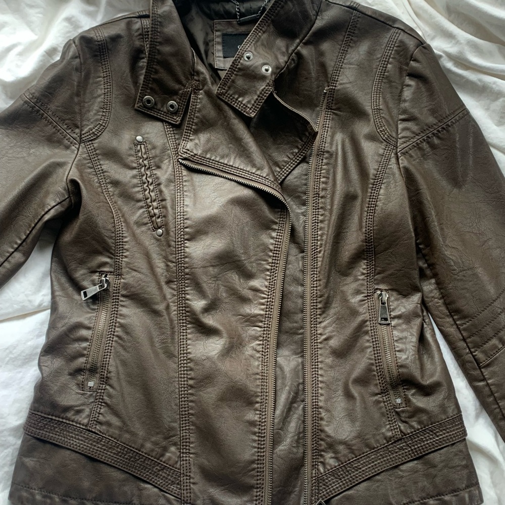 Faux leather jacket